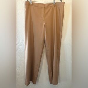 Carlisle Collection Wide Leg Trouser Pants Wool Cashmere Tan Size 10/12